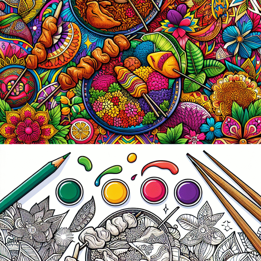 Kreativitas dalam Mewarnai Gambar Makanan Tradisional Indonesia yang